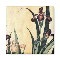 Flores del iris de la pintura del arte de Hokusai Imán