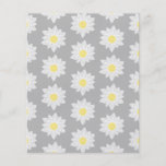 Flores del lirio de agua. Blanco, amarillo y gris Tarjeton