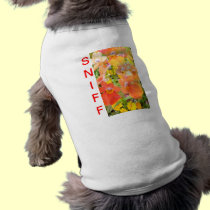 Flores del naranja de la aspiración ropa para mascotas