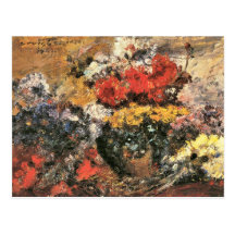 Flores del otoño de Lovis Corinto Postal
