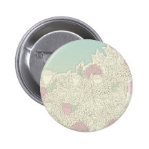 Flores dibujadas mano romántica pin