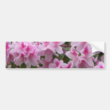 Flores dichosos románticos etiqueta de parachoque