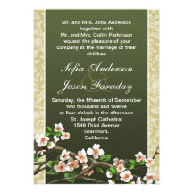 Flores elegantes modernos que casan la invitación
