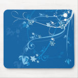 Flores en el azul - Mousepad Tapete De Ratón