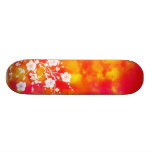 flores en el fuego patineta personalizada