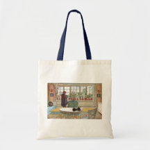 Flores en el Windowsill de Carl Larsson Bolsas