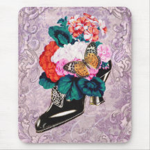 Flores en el zapato Mousepad Tapete De Raton