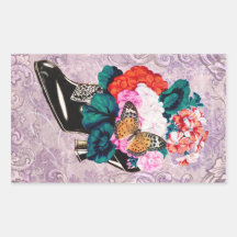 Flores en pegatinas del zapato