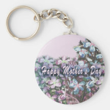 Flores felices del día de madre llaveros personalizados