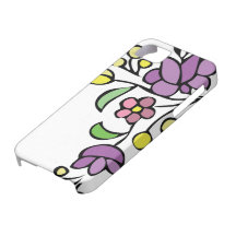 Flores florales de la púrpura del caso del iPhone iPhone 5 Case-Mate Protector