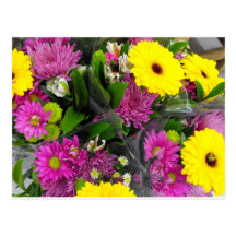 flores hermosas del color postal