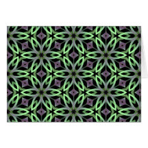 Flores kalieodscopic frescas púrpuras y verdes tarjeta