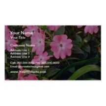 Flores lobuladas rosadas de las flores tarjeta de negocio