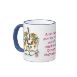 Flores, mariposas y gatos…. taza