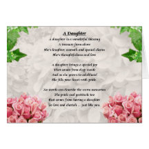 Flores - poema de la hija felicitación