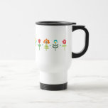 Flores populares retras bonitas taza de café