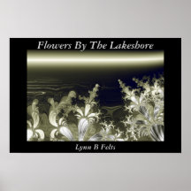 Flores por a orillas del lago impresiones