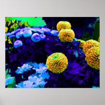 Flores psicodélicas del estallido posters