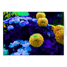 Flores psicodélicas del estallido tarjetón