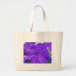 Flores púrpuras bolsas de mano