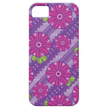Flores púrpuras de Boho iPhone 5 Case-Mate Carcasas