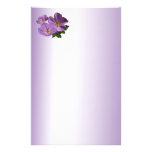 Flores púrpuras del geranio papeleria personalizada