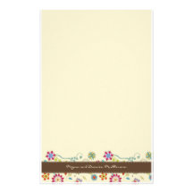 Flores retras · Brown · Efectos de escritorio Papeleria De Diseño