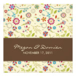 Flores retras · Brown · Invitación del boda