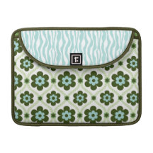 Flores retras de la MOD con la aleta que pone en c Fundas Macbook Pro