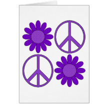 Flores retras de la púrpura de la MOD Tarjetas