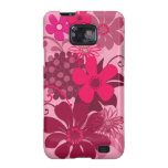 Flores retras de moda y remolinos galaxy SII fundas