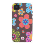 Flores retras iPhone 4/4S funda