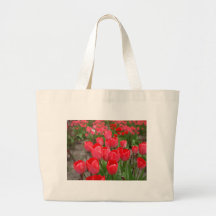Flores rojas de los tulipanes bolsa