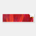 Flores rojas de los tulipanes que pintan arte - mu pegatina de parachoque