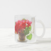Flores rojas del Cyclamen Tazas