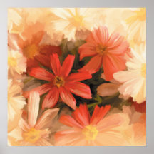 Flores rojas poster