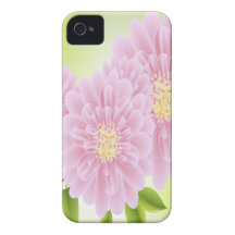 Flores rosadas iPhone 4 Case-Mate cobertura