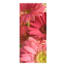 Flores rosadas plantilla de lona