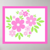 Flores rosadas impresiones