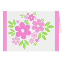 Flores rosadas - tarjeta tarjetas