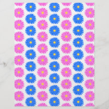 Flores rosadas y flores azules. Modelo Flyer Personalizado