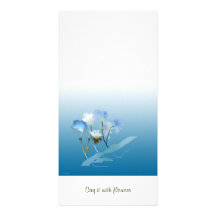 Flores susurrantes tarjetas fotográficas 