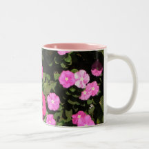 flores taza de café