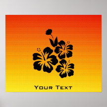 Flores tropicales amarillo-naranja posters