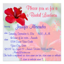 Flores tropicales bonitas del alumerzo nupcial invitacion personalizada