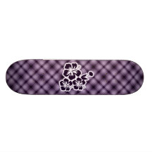 Flores tropicales púrpuras tablas de skate