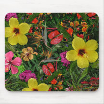 Flores tropicales tapete de ratones