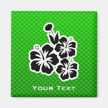 Flores tropicales verdes iman