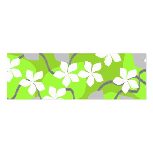 Flores verdes y blancas. Modelo floral Plantillas De Tarjetas De Visita
