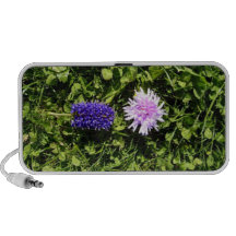 Flores violetas rosadas iPod altavoces